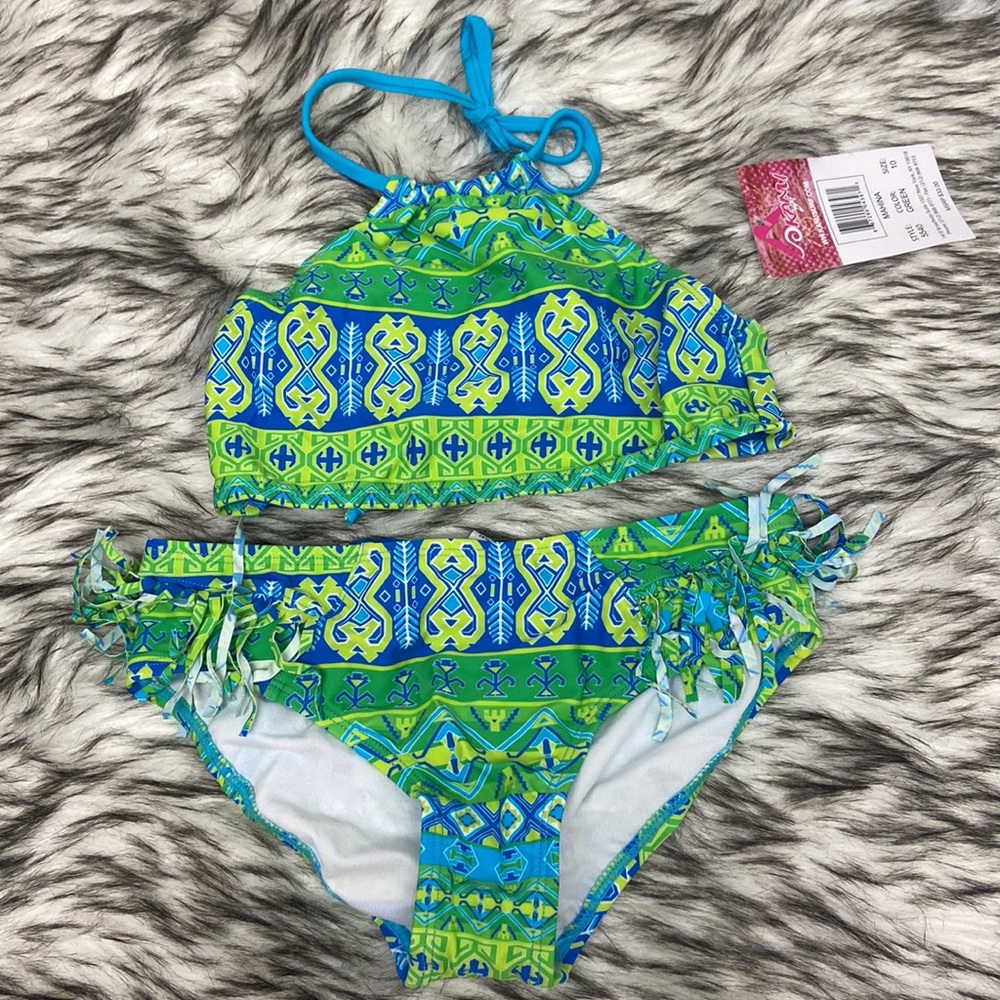 Girls' Mahina UPF 50+ Beach Sport Halter Bikini 2-Piece Swimsuit